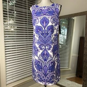Purple Paisley AGB Dress Size 6 NWT